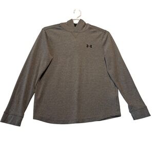 Under Armour ColdGear Loose Fit Pullover Hoodie Long Sleeve Top Gray Men's M